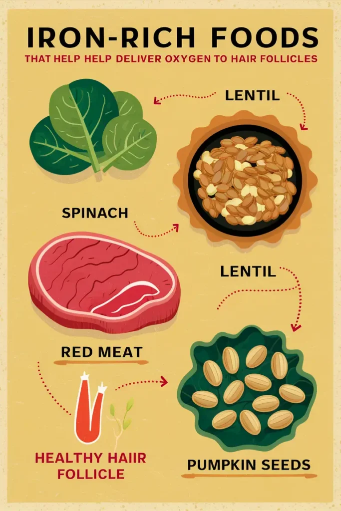 Iron-Rich Foods: Delivering Oxygen to Hair Follicles