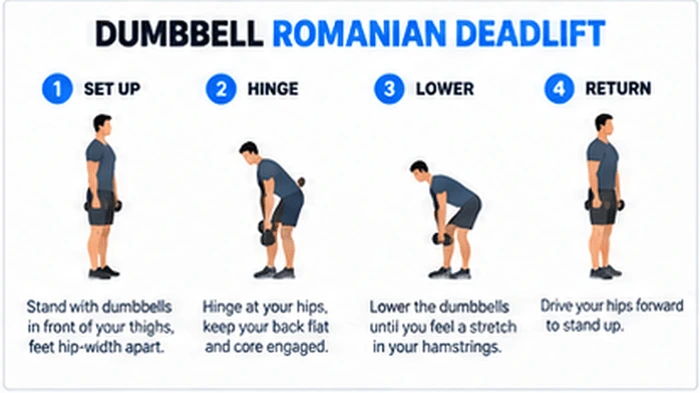 How to do a dumbbell Romanian deadlift
