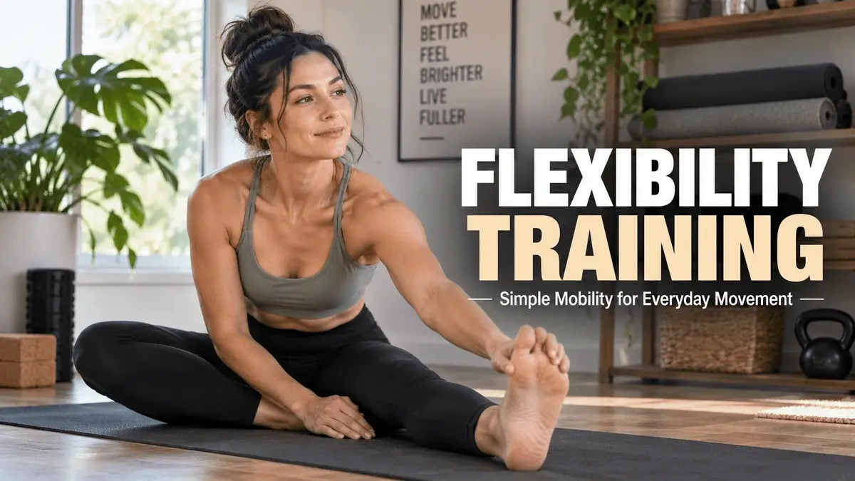 Flexibility training with simple mobility exercises for everyday movement