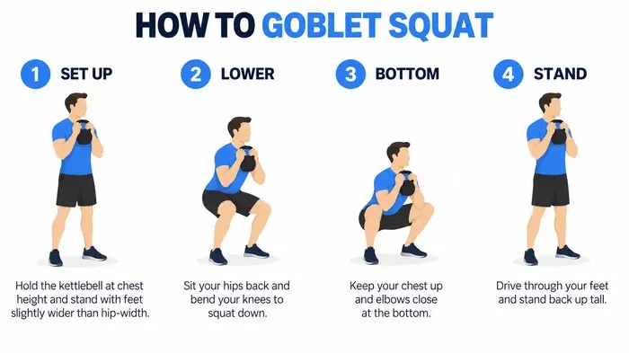 How to do a goblet squat with a dumbbell