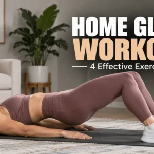 Home glute workout with effective exercises for the glutes