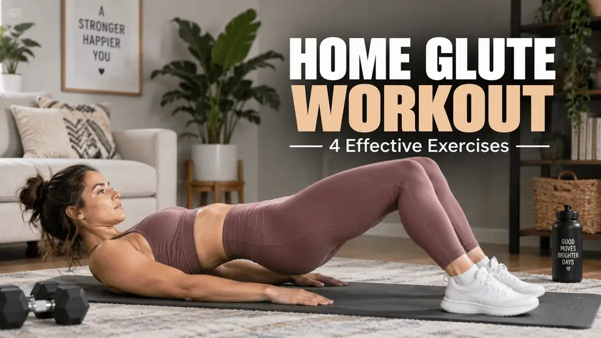 Home glute workout with effective exercises for the glutes